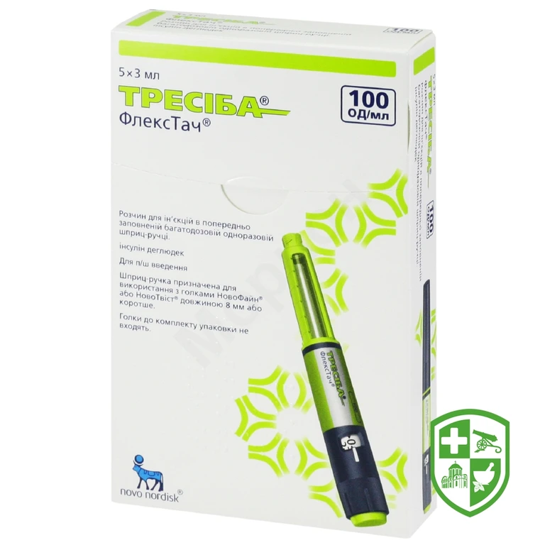 Тресіба флекстач р-н д/ін. 100 МО/мл 3.мл №5