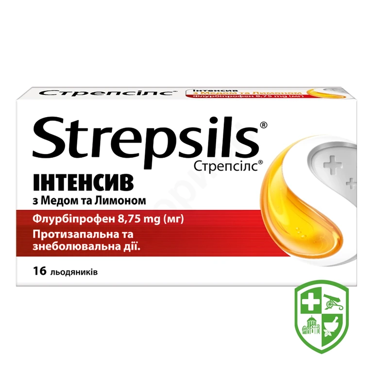 Стрепсілс інтенсив льодяники 8,75 мг з медом та лимоном №16