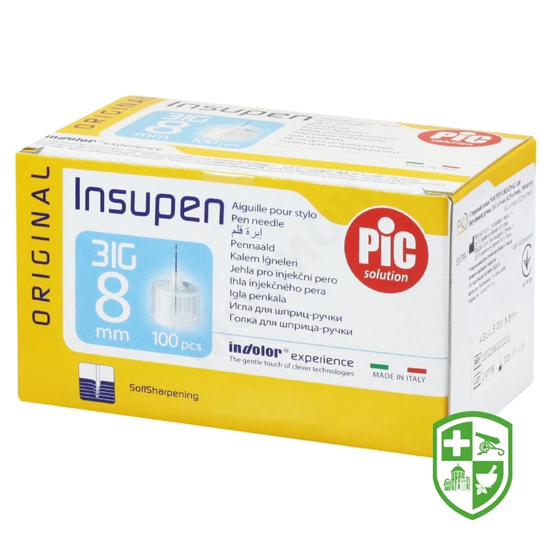 Голка для інсулінових ручок Інсупен 31 G x 8 мм (0,25 x 8 мм)