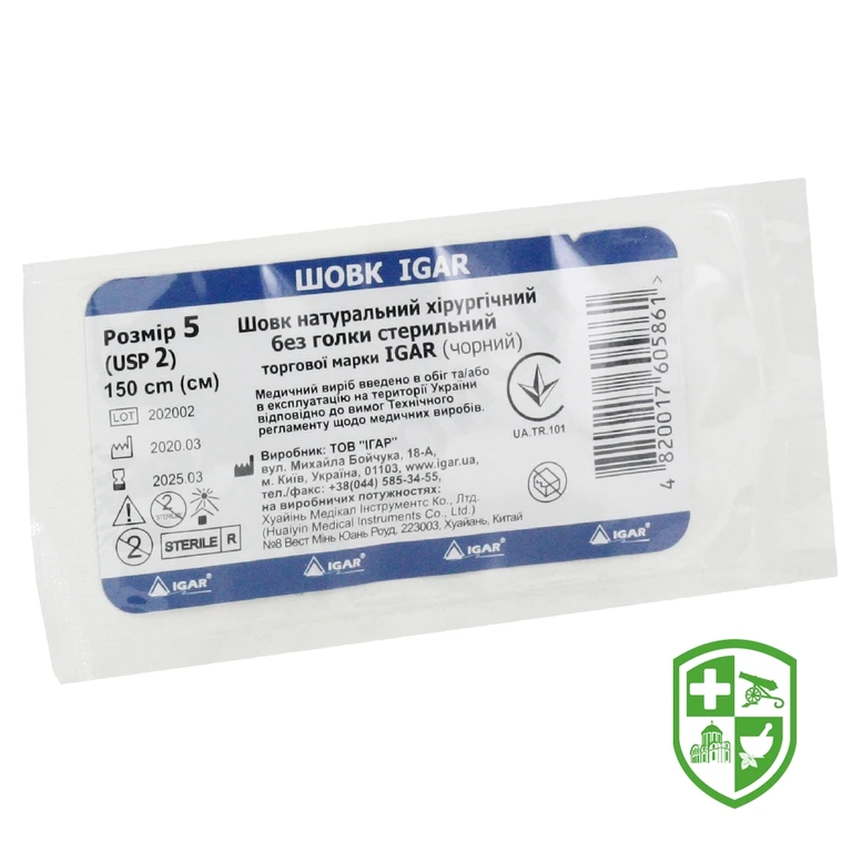 Шовк без голки стерильний Ігар 2 1,5 м