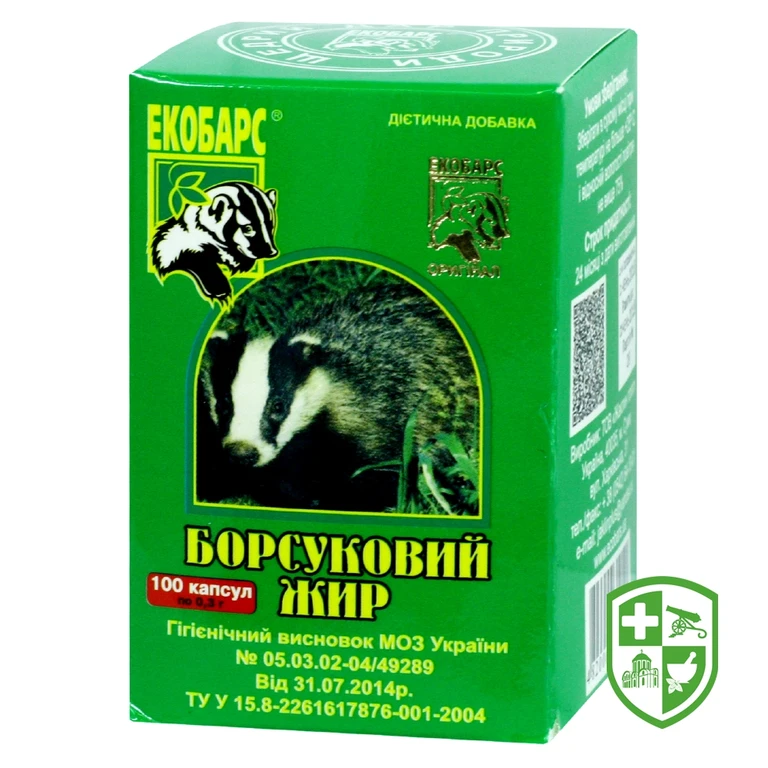 Борсуковий жир пляш. скл. 100 г