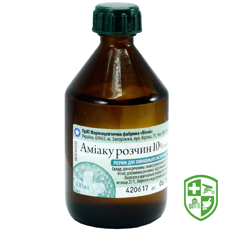 Аміак р-н зовніш 10 % 100.мл