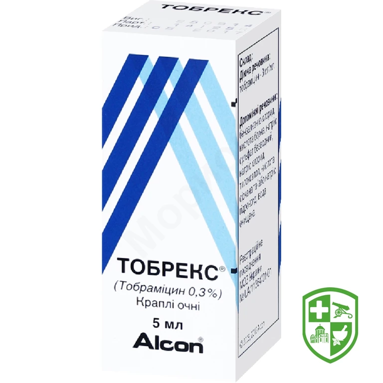 Тобрекс крап. очні 0,3 % 5.мл №1