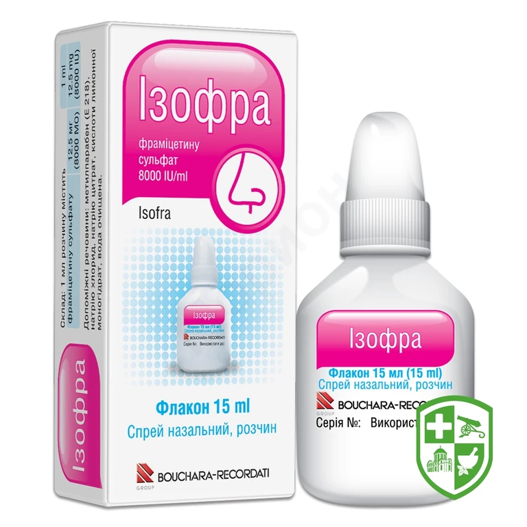 Ізофра спрей назал. 1,25 % 15.мл №1