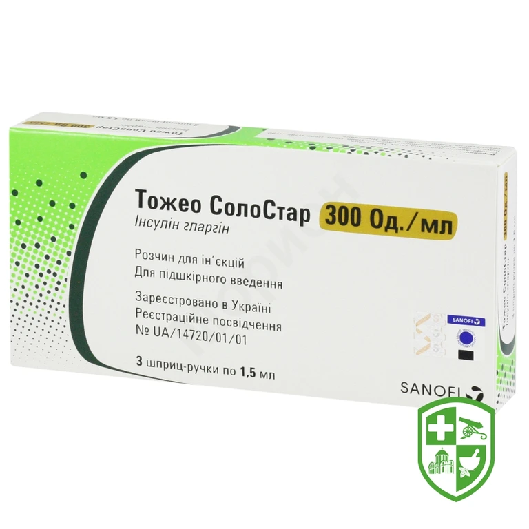 Тожео солостар р-н д/ін. 300 МО/мл 1.5мл №3