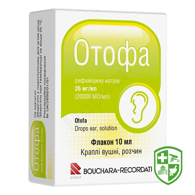 Отофа крап. вушн. 2,6 % 10.мл №1