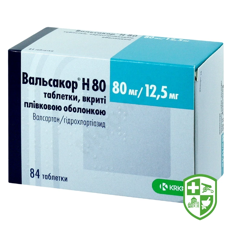 Вальсакор H табл. 80 мг + 12,5 мг №84