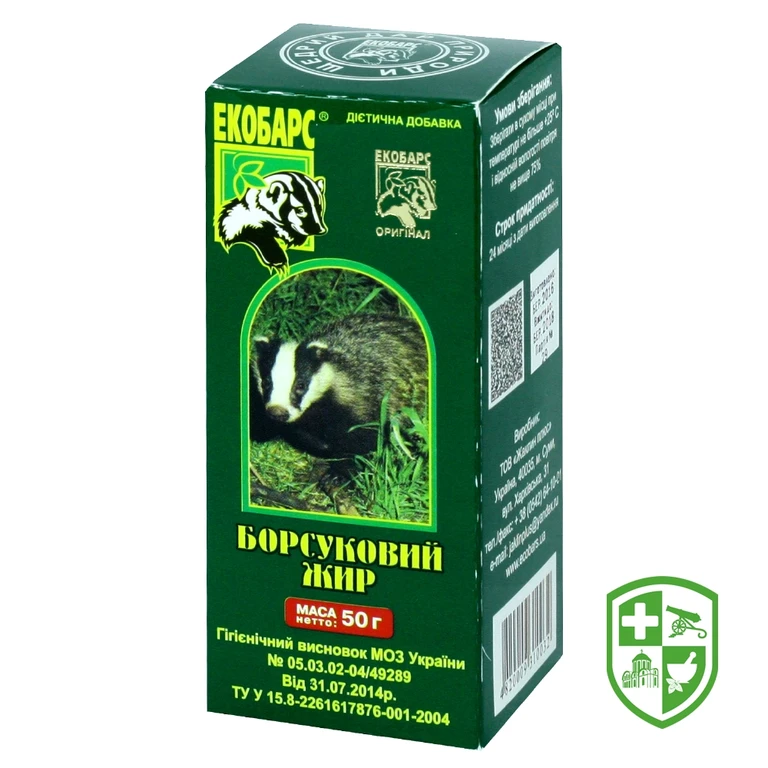 Борсуковий жир пляш. скл. 50 г