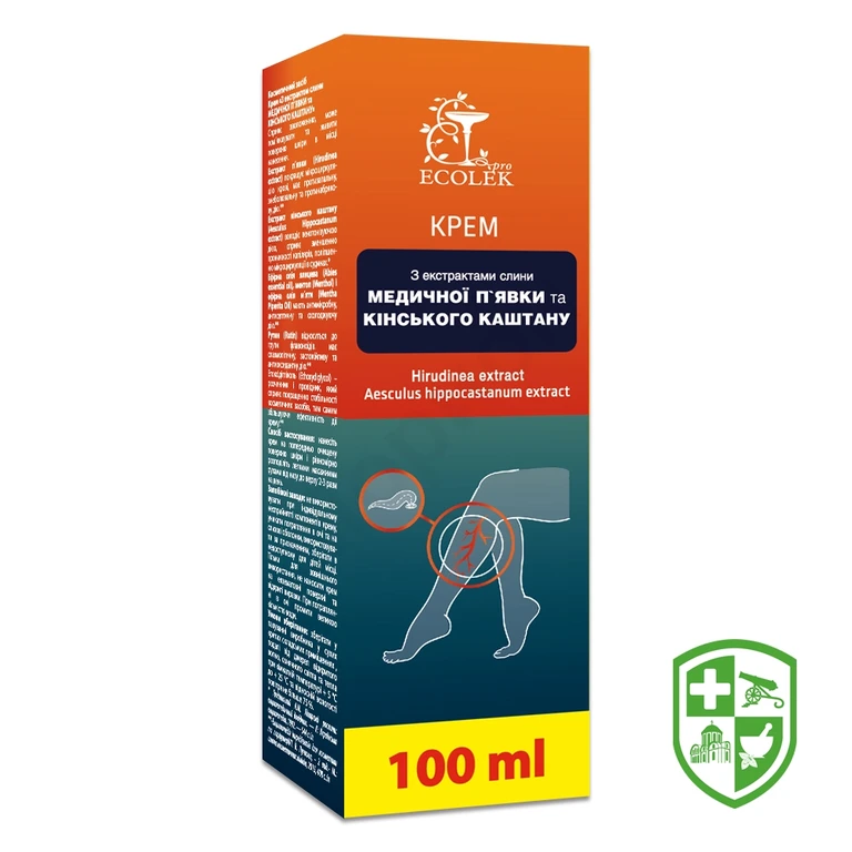 Крем З екстрактами слини медичної п`явки  та кінського каштану крем 100 мл