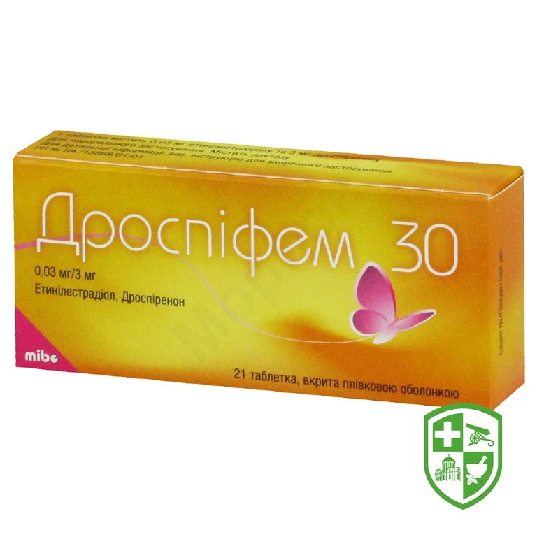 Дроспіфем табл. 0,03 мг + 3 мг №21