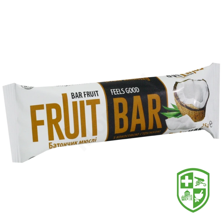 Батончик-мюслі Фрут бар глазур., кокос. стружка