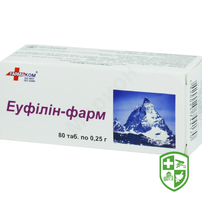 Еуфілін табл. 250 мг