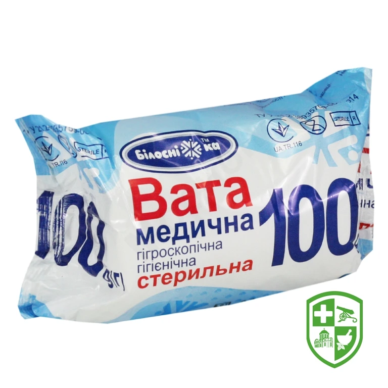 Вата стерильна рулон 100 г