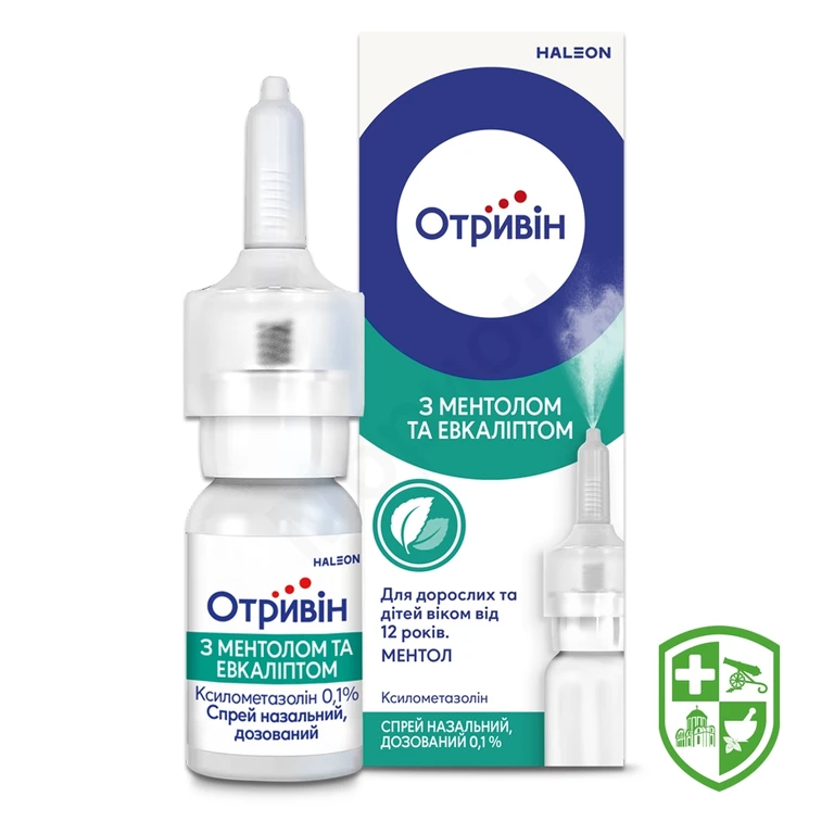 Отривін з ментолом і евкаліптом спрей назал. 0,1 % 10.мл №1
