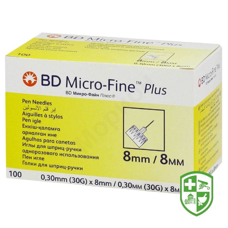 Голки для шприц-ручки BD мікро-файн плюс 30 G (0,3 * 8 мм)